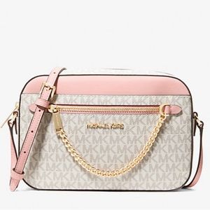 NWOT Michael Kors Jet Set Monogram Crossbody.